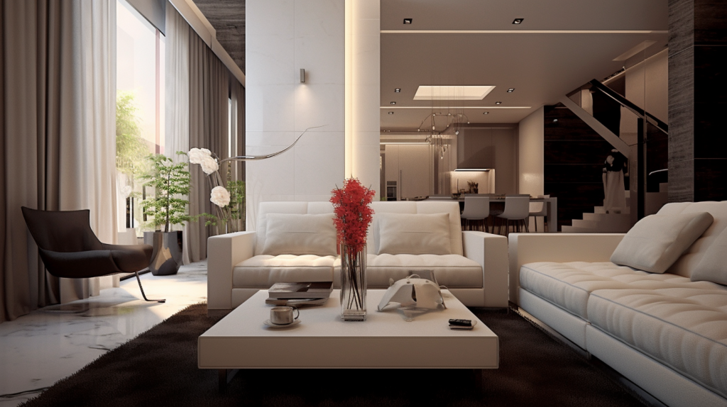 Luxury living space by an interior design firm in Singapore