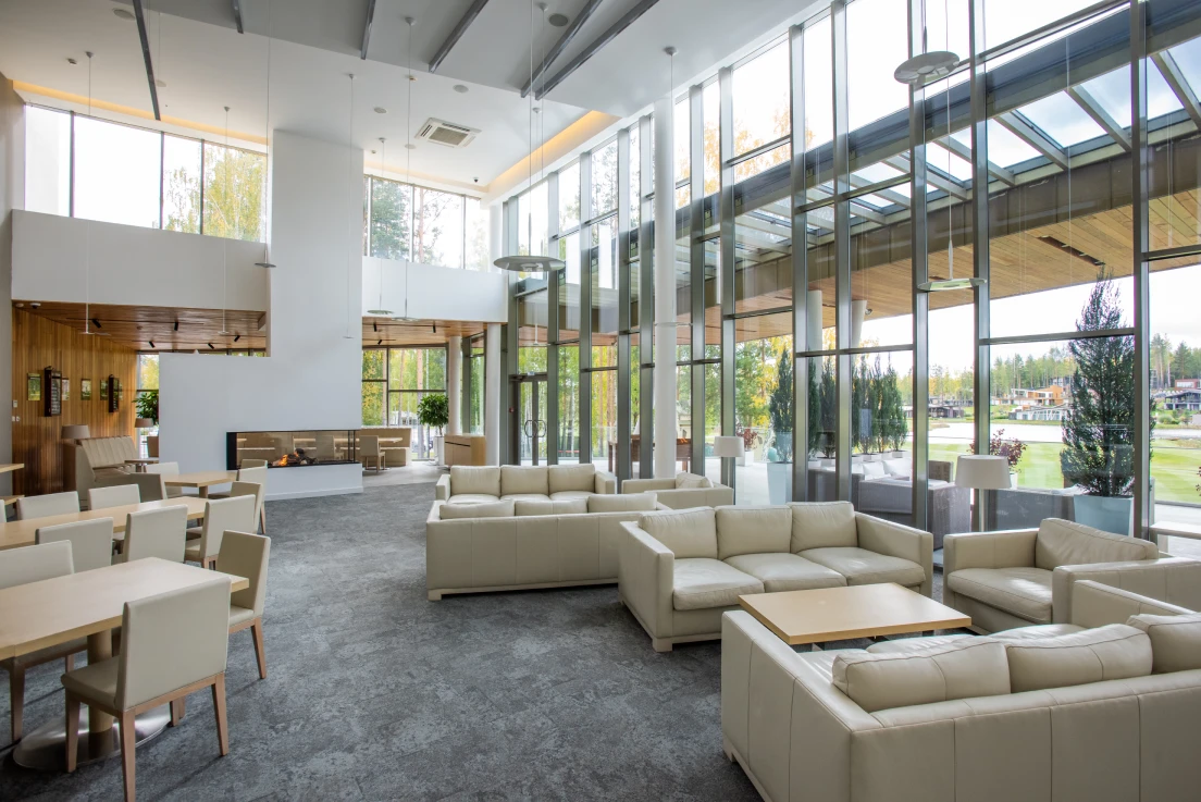 Elegant office space by a commercial interior design firm in Singapore